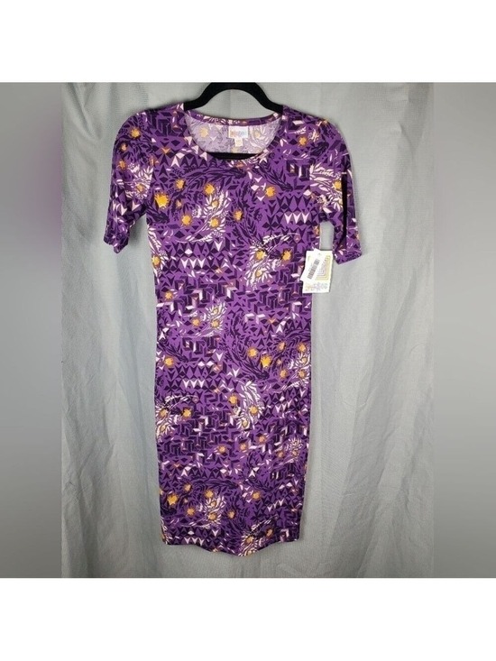 LuLaRoe Dresses & Skirts - NWT Lularoe Julia, purple with multicolored pattern, size XXS